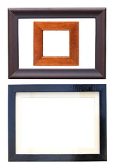 Image showing three wooden frames for photos