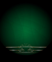 Image showing Vintage gold and green luxury decorative ornate background