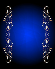 Image showing blue background with a grunge texture and borders