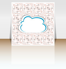 Image showing Abstract speech bubble in cloud shape, cover design