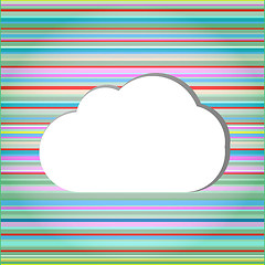Image showing Abstract speech bubbles in the shape of clouds used in a social networks