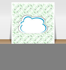 Image showing Abstract speech bubble in cloud shape, cover design