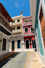 Image showing Street in old San Juan, Puerto Rico