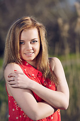 Image showing Girl on a background of reeds