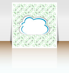 Image showing Abstract speech bubble in cloud shape, cover design