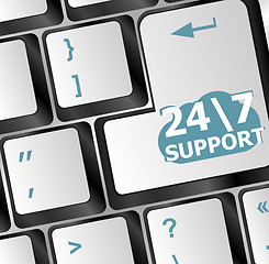 Image showing Support sign button on computer keyboard