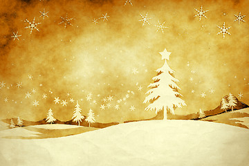 Image showing golden christmas background