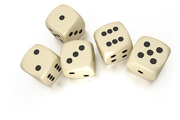 Image showing five dice