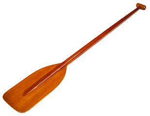 Image showing wooden canoe paddle