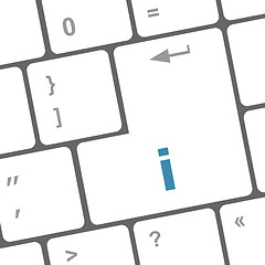 Image showing if or info word on computer pc keyboard key