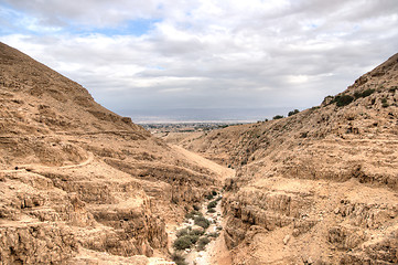 Image showing hiking in judean stone desert