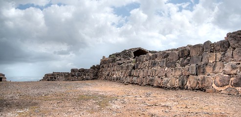 Image showing Belvoir castle ruins in Galilee