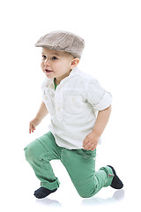 Image showing Dapper little boy in a cute outfit