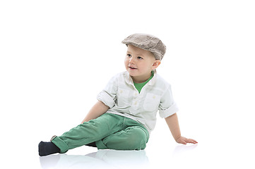 Image showing Handsome little boy in a cap