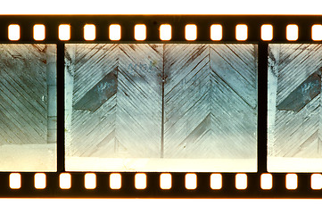 Image showing Vintage door and wall on film strip