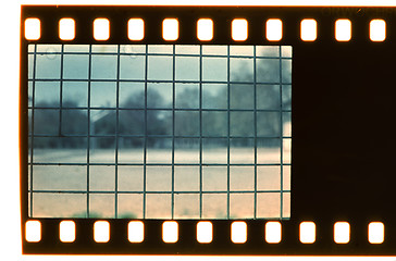 Image showing Vintage grid. Real film strip