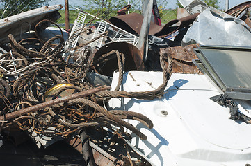 Image showing Pile of scrap iron