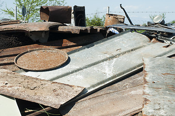 Image showing Pile of scrap iron