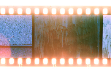 Image showing Old vintage film strip.Retro style