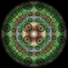Image showing abstract green mandala pattern