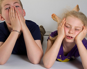Image showing Bored kids