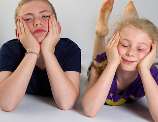 Image showing Bored kids