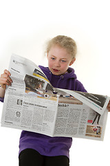 Image showing Reading newspaper