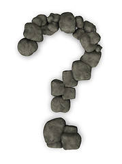 Image showing pebbles question mark