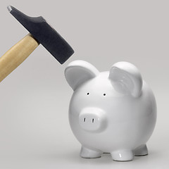 Image showing hammer and piggybank