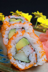 Image showing close up California roll