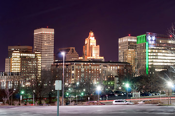 Image showing Providence, Rhode Island Skyline at night