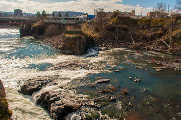 Image showing spokane washingon downtown streets and architecture