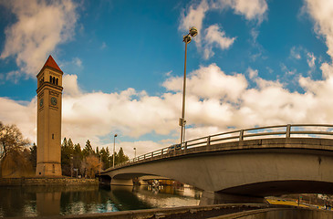 Image showing spokane washingon downtown streets and architecture