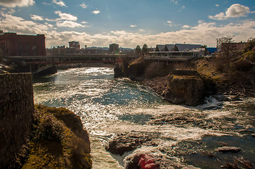 Image showing spokane washingon downtown streets and architecture