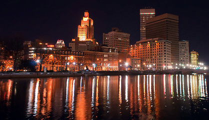 Image showing Providence, Rhode Island Skyline at night