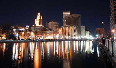 Image showing Providence, Rhode Island Skyline at night