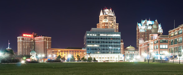 Image showing Providence, Rhode Island Skyline at night