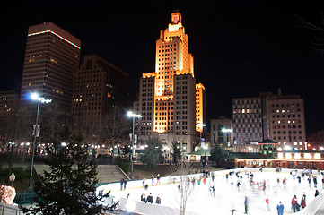 Image showing providence on a cold december evening