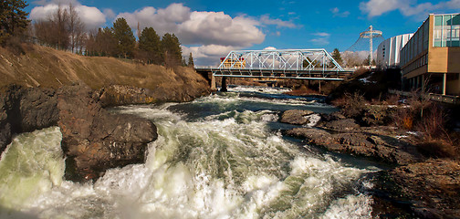 Image showing spokane washingon downtown streets and architecture