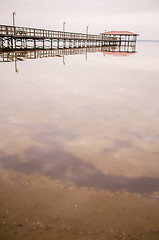 Image showing pier on a lake