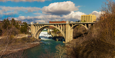 Image showing spokane washingon downtown streets and architecture