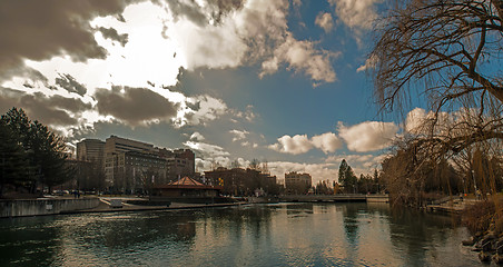 Image showing spokane washingon downtown streets and architecture