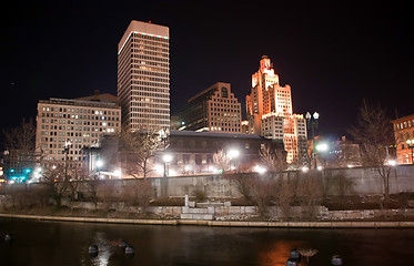 Image showing Providence, Rhode Island Skyline at night