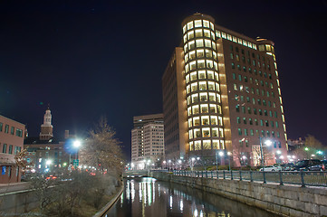 Image showing Providence, Rhode Island Skyline at night