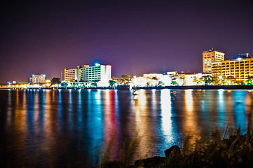 Image showing wilmington Waterfront at night 