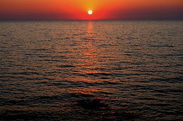 Image showing red sunset