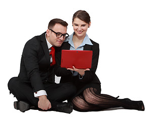 Image showing Couple on Notebook