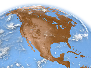 Image showing North America on Earth