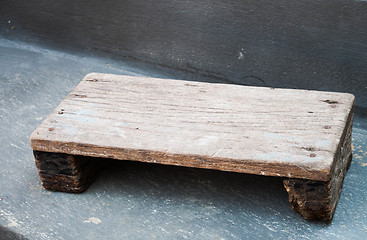 Image showing Old style mini wood stool ready to use