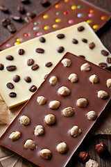 Image showing various chocolate bar